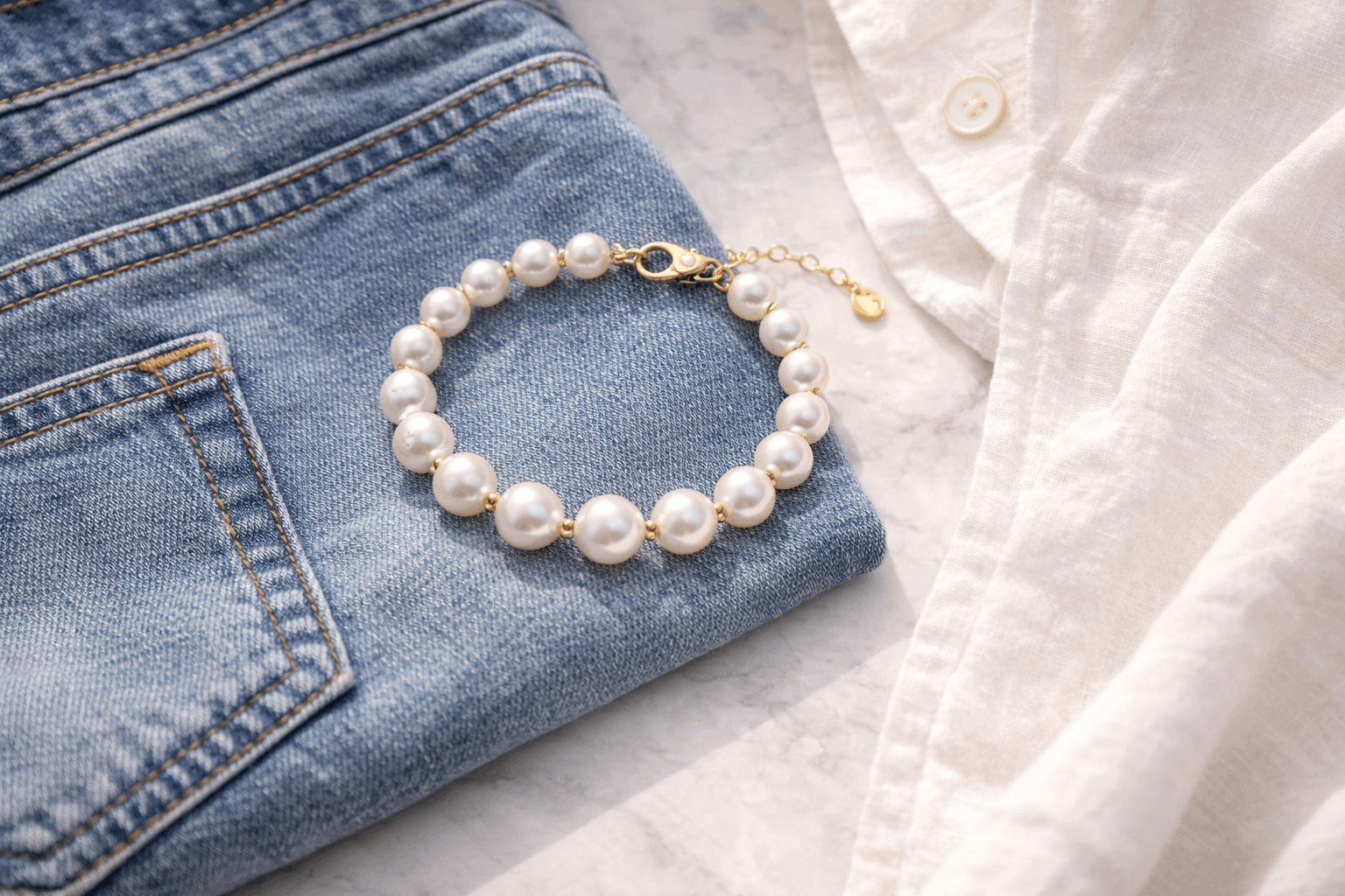 07. Styling bransoletek z perłami Thomas Sabo