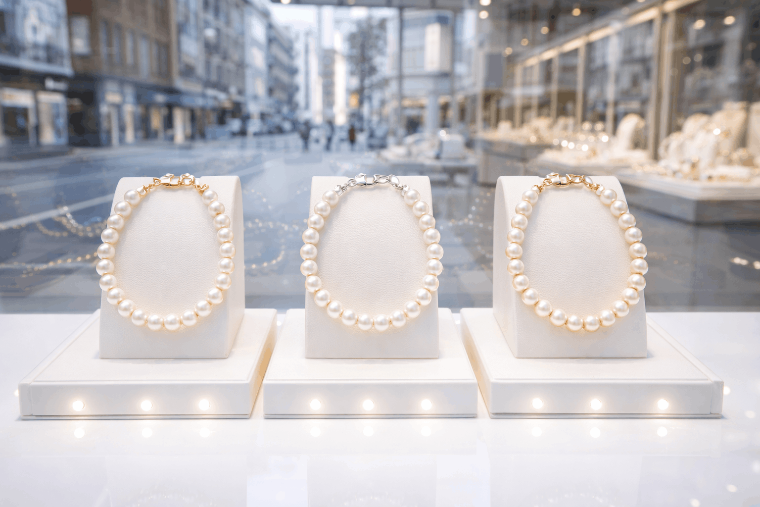 Brytyjscy sprzedawcy biżuterii z perłami