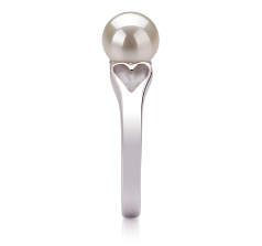 6-7mm Slodkowodne Pierscien w Jessica Bialy