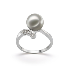 8-9mm Japonska Akoya Pierscien w Łaska Bialy