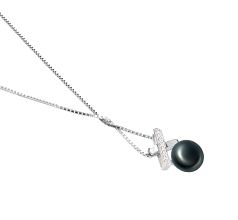 7-8mm Slodkowodne Wisiorek w Klarita Barwiona na czarno