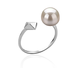 7-8mm Slodkowodne Pierscien w Jabłko Bialy