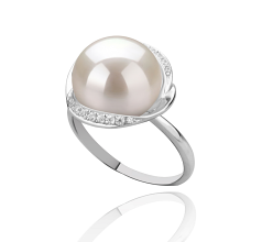 11-12mm Slodkowodne Pierscien w Wendy Bialy