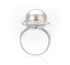 11-12mm Slodkowodne Pierscien w Wendy Bialy