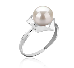 8-9mm Slodkowodne Pierscien w Anais Bialy